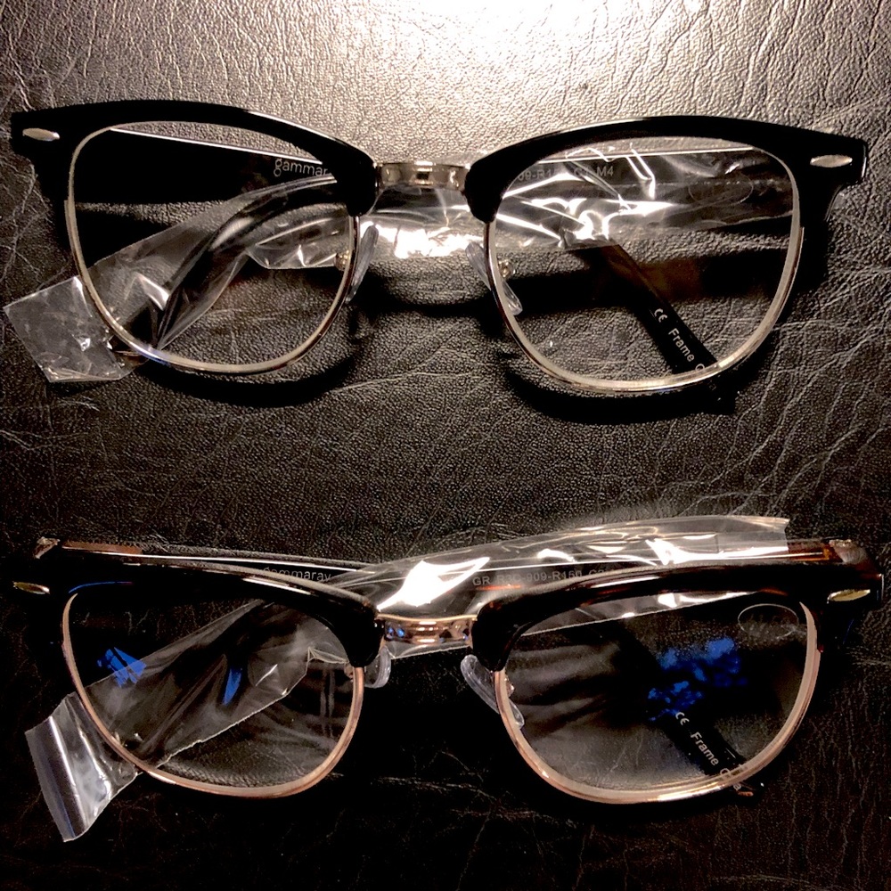 Two pairs reader glasses, 1.5x strength
